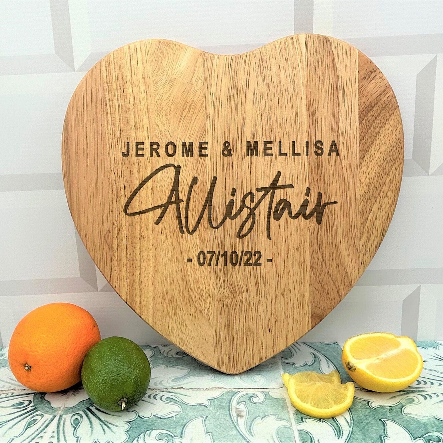 Names Personalised Engraved Chopping Board - Wedding Gift