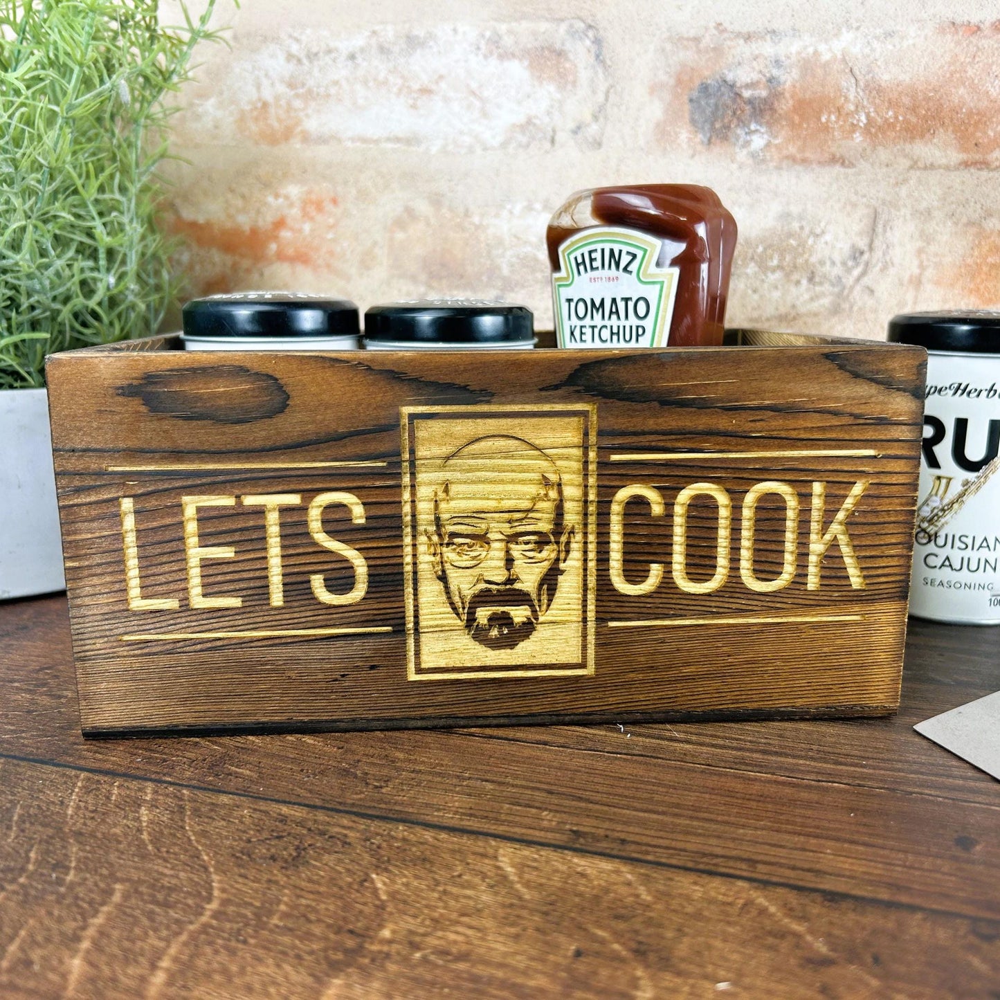 Breaking Bad Let's Cook Kitchen Tidy / Caddy - Funny Cooking Gift - Present Kitchen Decor Housewarming - Walter White Heisenberg