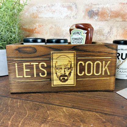 Breaking Bad Let's Cook Kitchen Tidy / Caddy - Funny Cooking Gift - Present Kitchen Decor Housewarming - Walter White Heisenberg