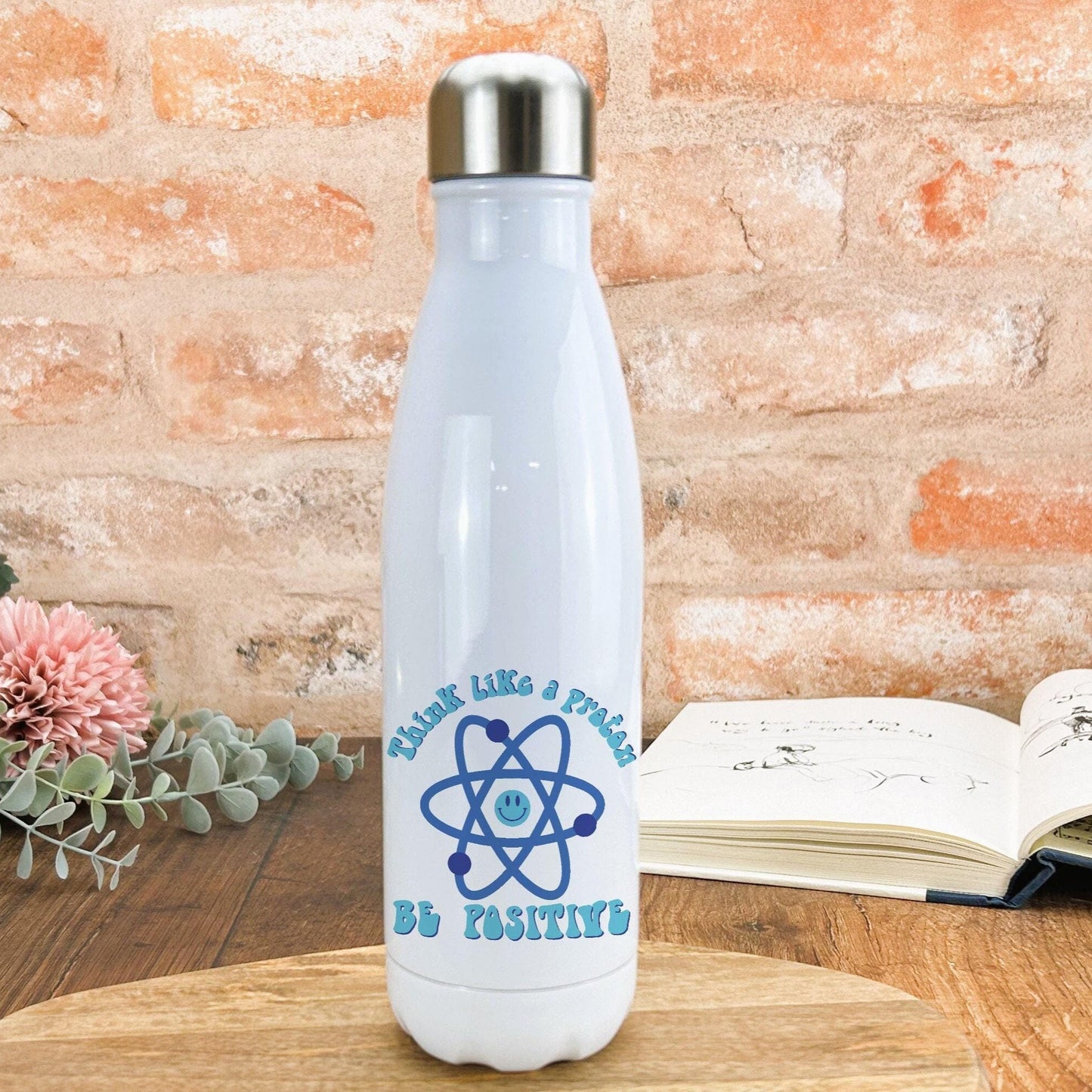 Be Positive Proton Science Water Bottle Personalised Gift