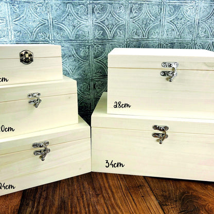 Luxury Wooden Remembrance Memory Box - Birds & Butterflies Design - Personalised Gift