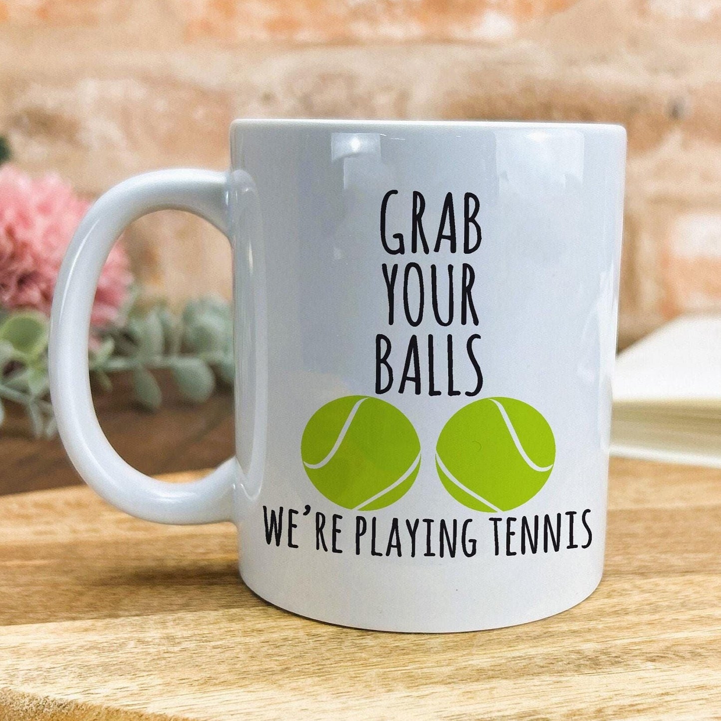 Grab Your Balls Tennis Personalised Sport Mug