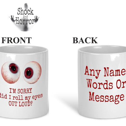 Personalised Eyeball Image Mug - Gift With Attitude