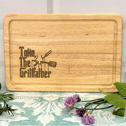 The Grillfather Godfather Personalised Chopping Board Father's Day Gift