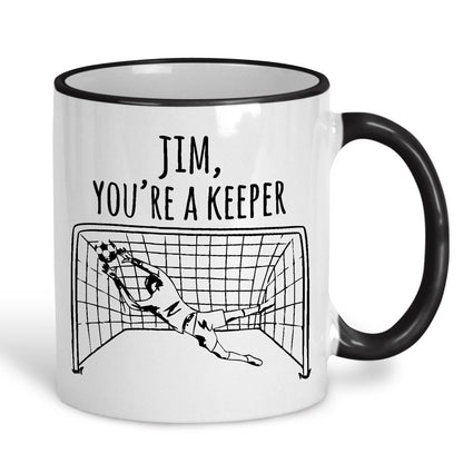 You're A Keeper Football Pun Funny Personalised Mug Valentine's Day Boyfriend Girlfriend Gift Partner