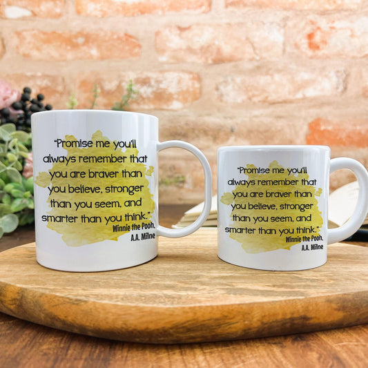 Winnie the Pooh A.A. Milne Children's Book Quote Literature Personalised Gift Mug Polymer First Unbreakable