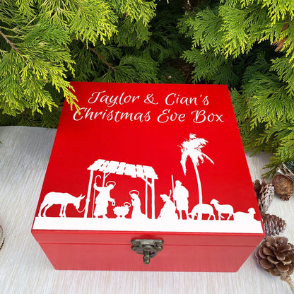 Nativity Scene Silhouette - Christmas Eve Box - Personalised Gift - Baby Jesus Christian Gift