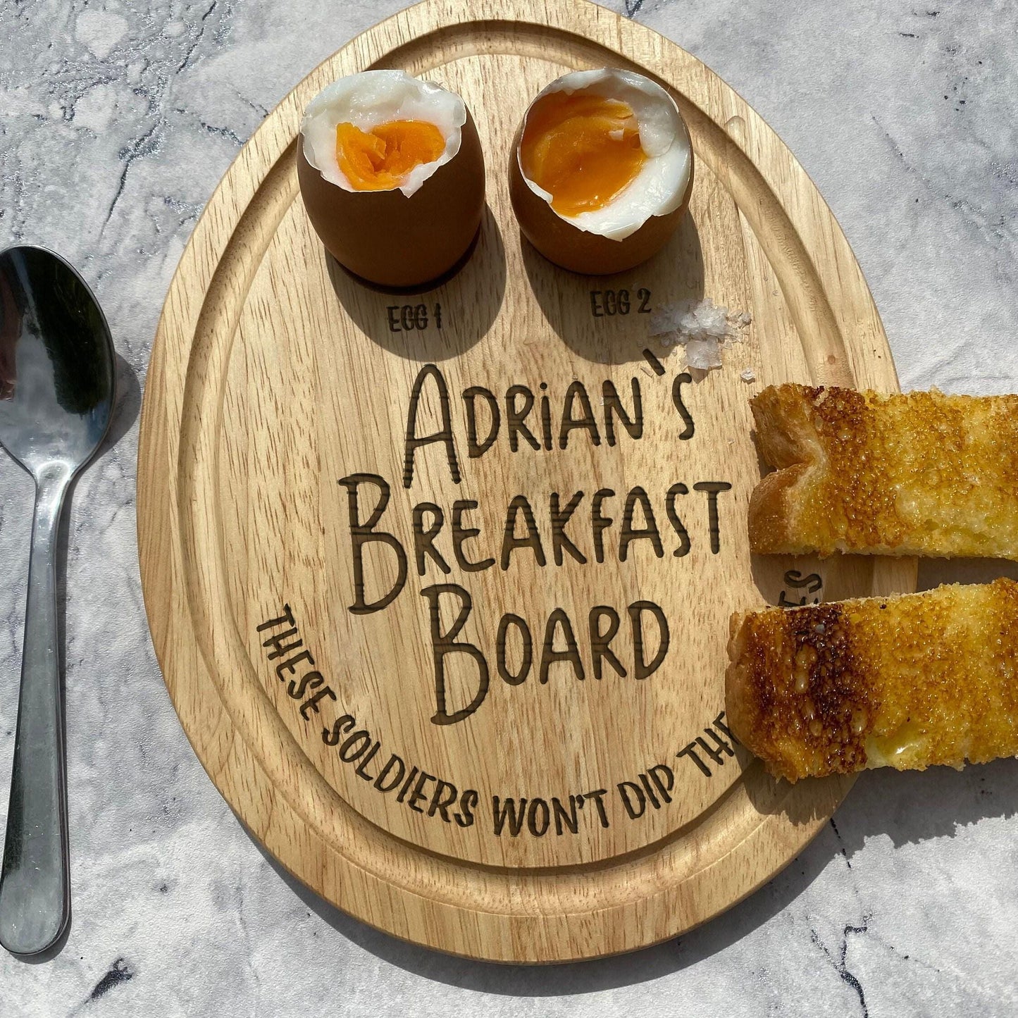 Dippy Egg & Soldiers Breakfast Board - Personalised Gift