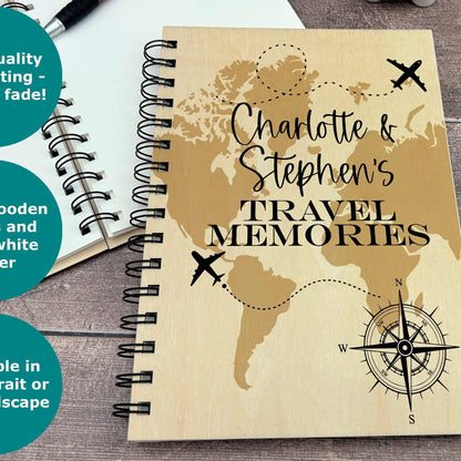 Travel Memories Map - Personalised Travelling Holiday Memories Book - Gap Year Gift