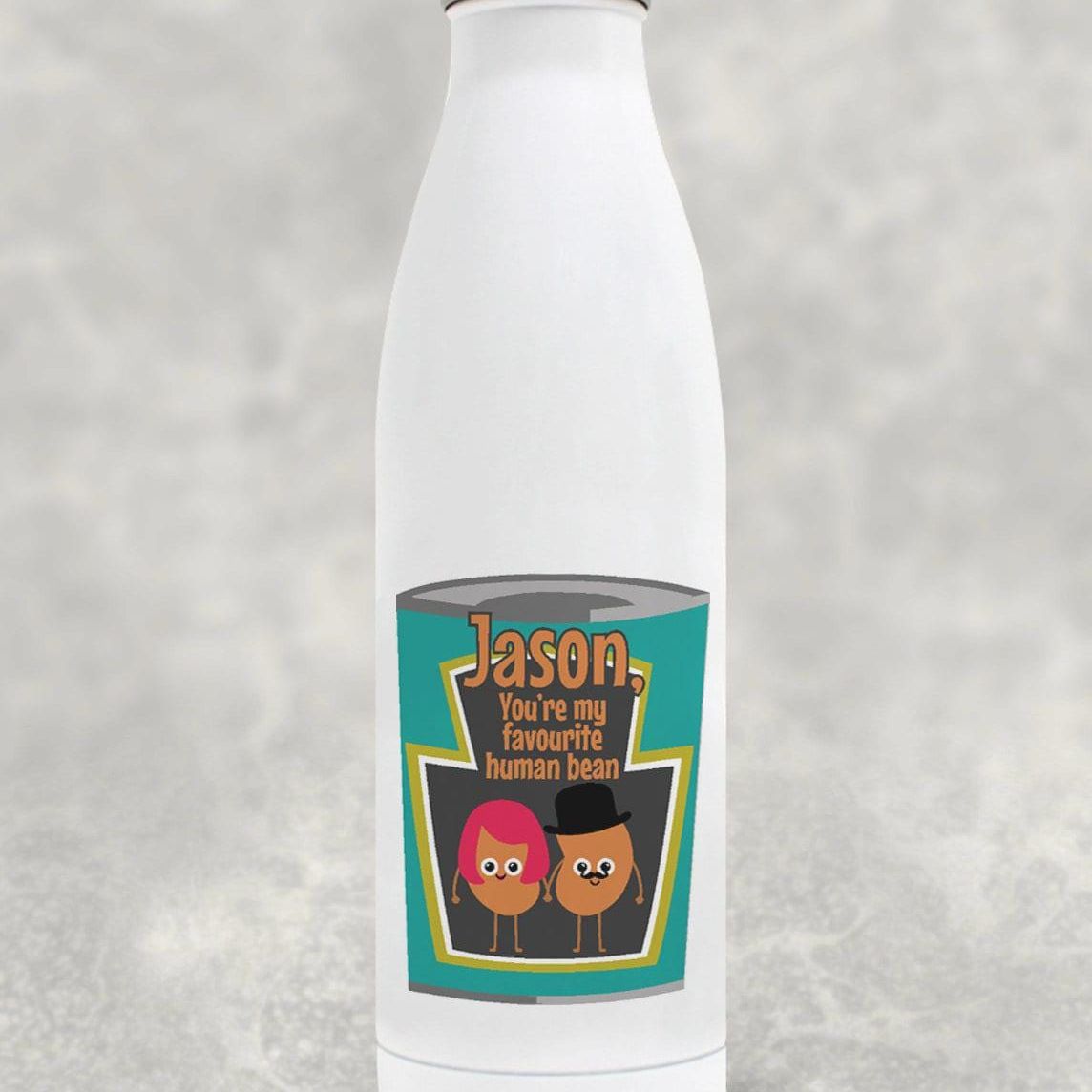 My Favourite Human Bean Baked Beans Heinz Personalised Water Bottle Valentine's Day Boyfriend Girlfriend Gift Partner Love