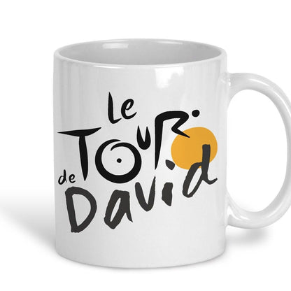 Le Tour De France Personalised Cyclist Ceramic Mug