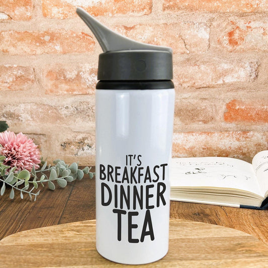 It's Breakfast Dinner Tea Mancunian Quote - Personalised Water Bottle