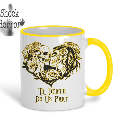 Til Death Us Do Part - Pair of Mugs - Great Wedding or Anniversary Gift for Gothic Couple