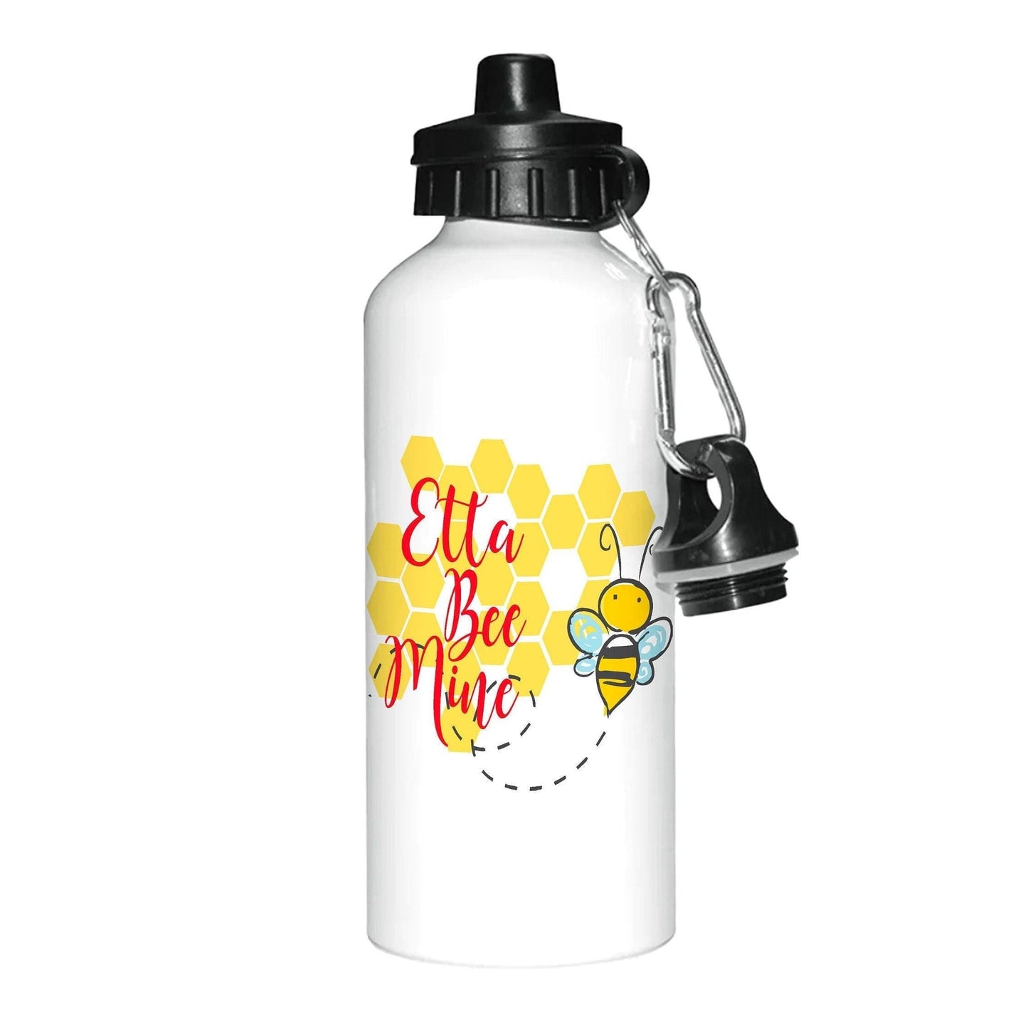 Bee Mine Honeycomb Personalised Water Bottle Valentine's Day Boyfriend Girlfriend Gift Partner Love