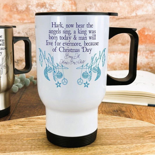 Mary's Born Child Bony M Christmas Song Lyrics Travel Mug