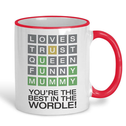Wordle Mummy Best in the World Mother's Day Gift Personalised Ceramic Mug