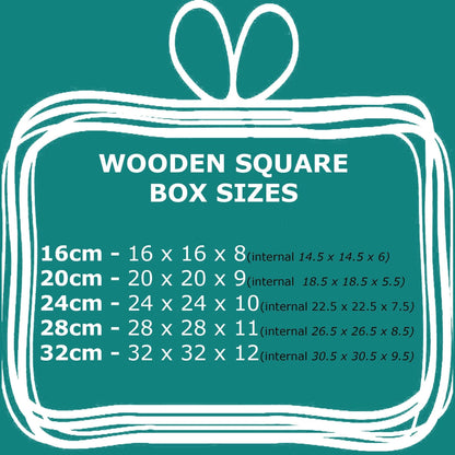 Santa Sleigh Town Silhouette Christmas Eve Treats Personalised Wooden Box