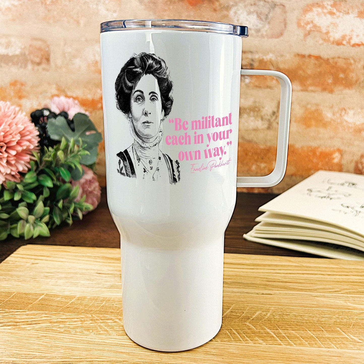 Emmeline Pankhurst Quote - Personalised Travel Mug