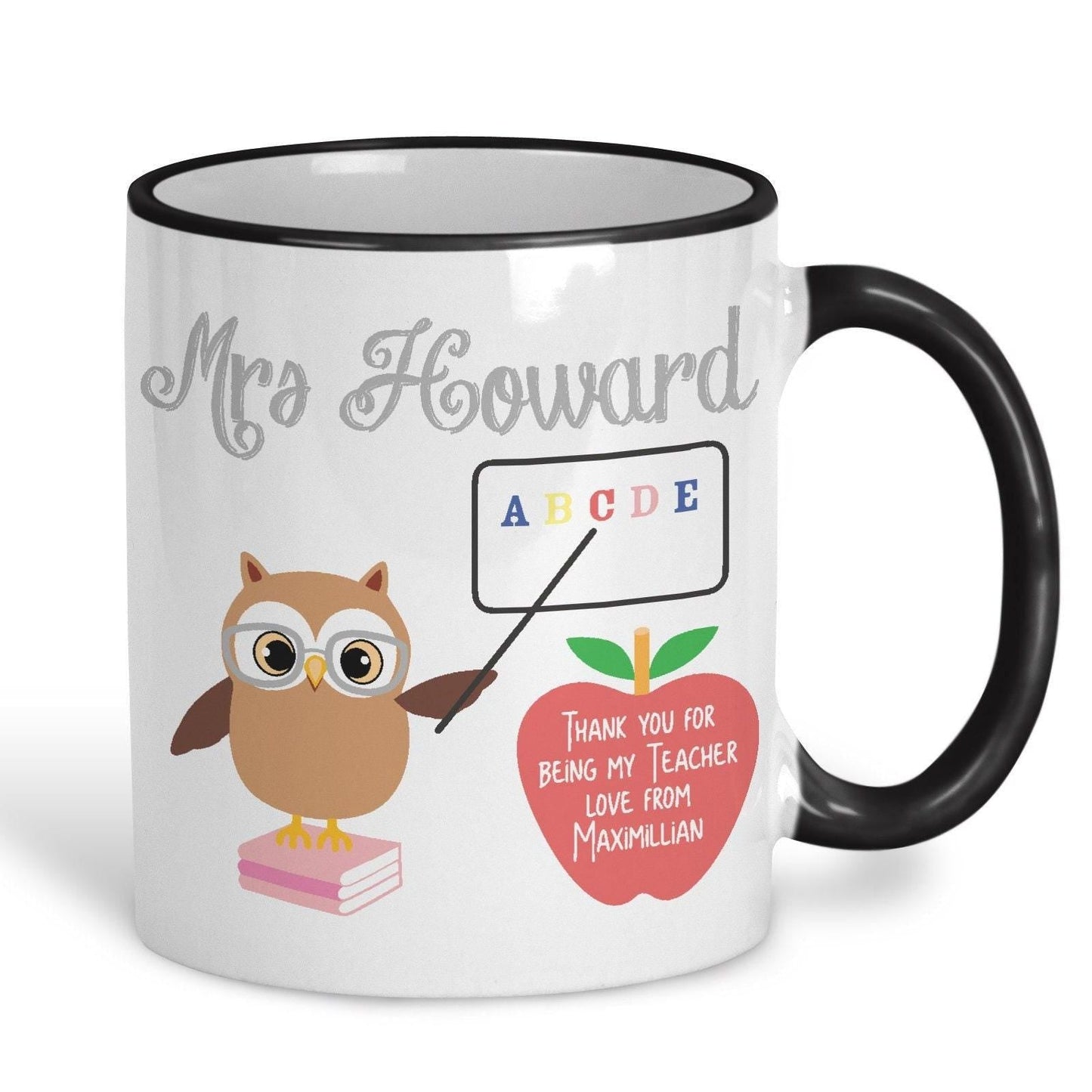 Owl Teacher Personalised Teachers Ceramic Mug