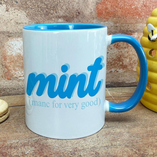 Mint Mancunian Quote - Personalised Ceramic Mug