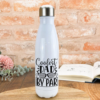 Coolest Dad By Par Father's Day Golf Joke Personalised Water Bottle Gift