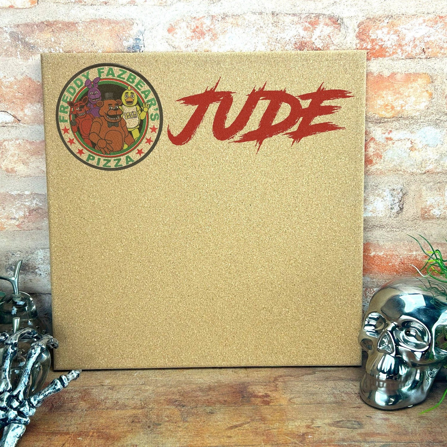 Personalised FNAF Five Nights At Freddy's Fan Gift - Cork Notice Board