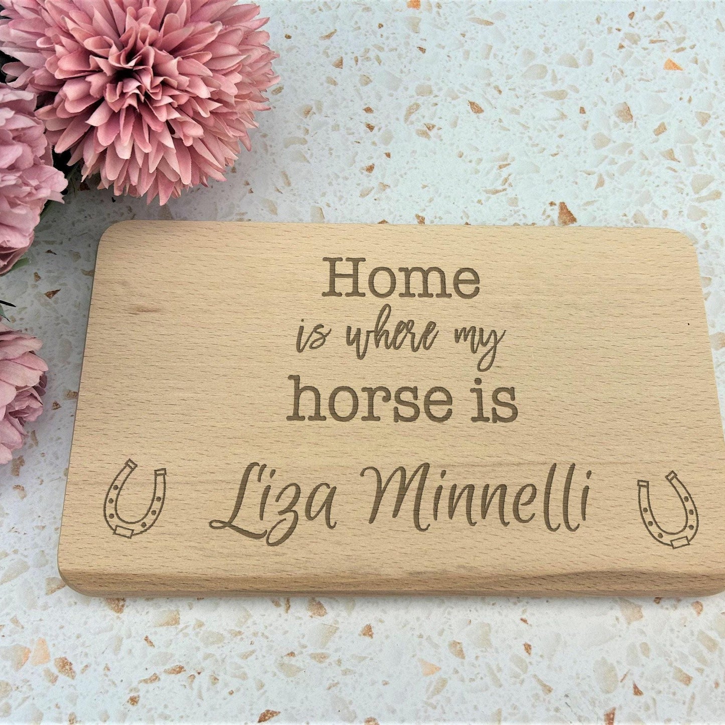 Home Is Where My Horse Is - Personalised Wall Plaque - Equestrian Gift