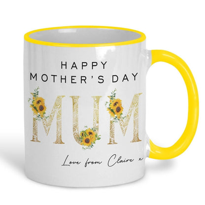 Sunflowers Mother's Day Personalised Ceramic Mug