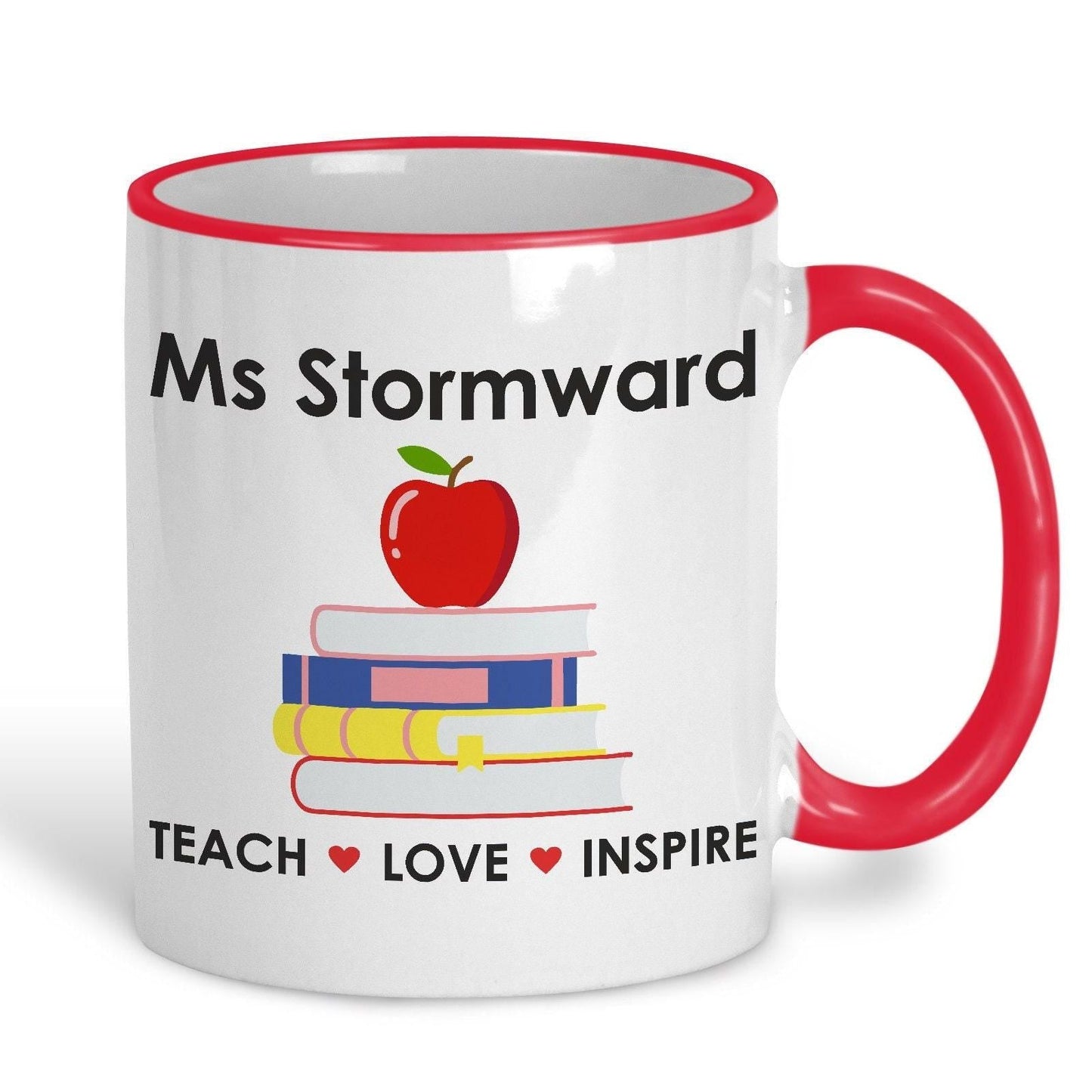 Teach Love Inspire Teacher Personalised Ceramic Mug