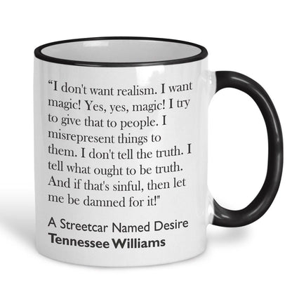 Tennessee Williams Streetcar Named Desire Literary Quote Mug