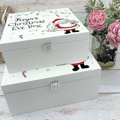 Santa Christmas Eve Box - Candy Canes - XMAS Gift - Personalised Treat Box