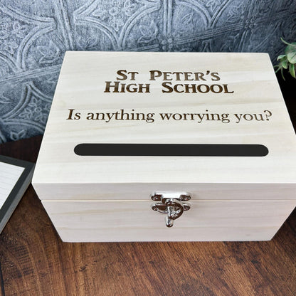 Secondary High School Talk To Me / Worry Box Personalised Dropbox