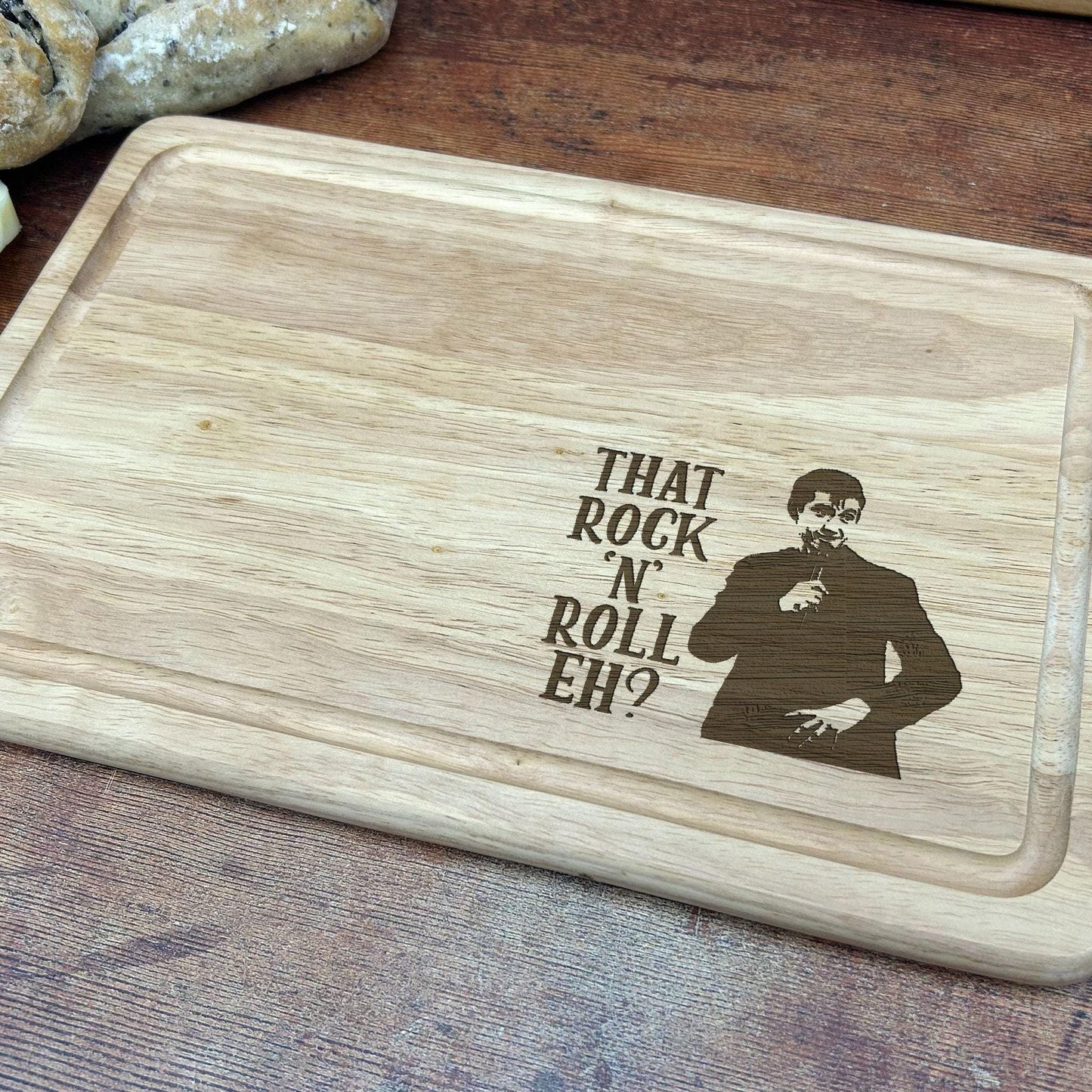 Engraved Alex Turner Chopping Board "That Rock 'N' Roll, Eh?" “