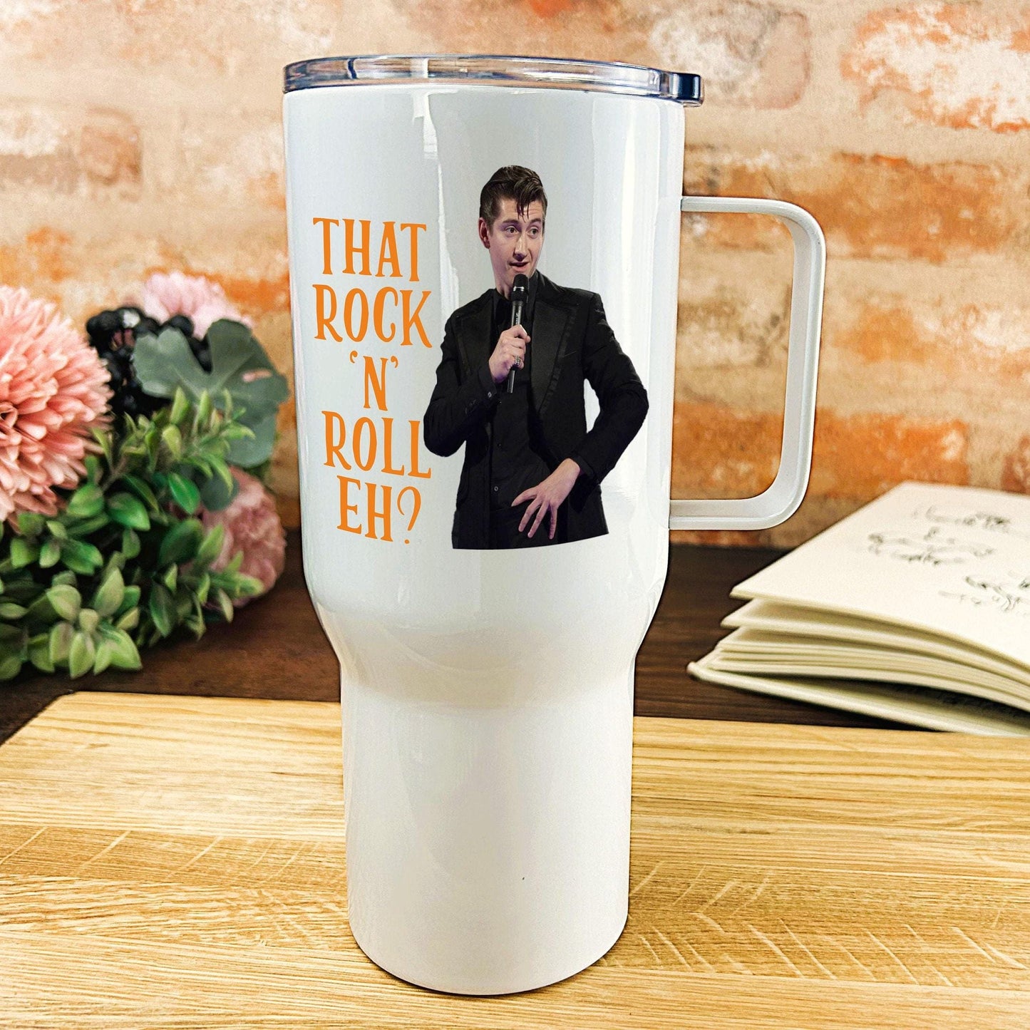 Alex Turner Artic Monkeys That Rock N Roll Eh? Yorkshire Dialect - Personalised Travel Mug