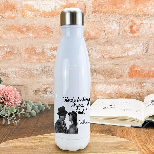 Casablanca - "Here's looking at you, kid" Water Bottle Personalised Movie Gift