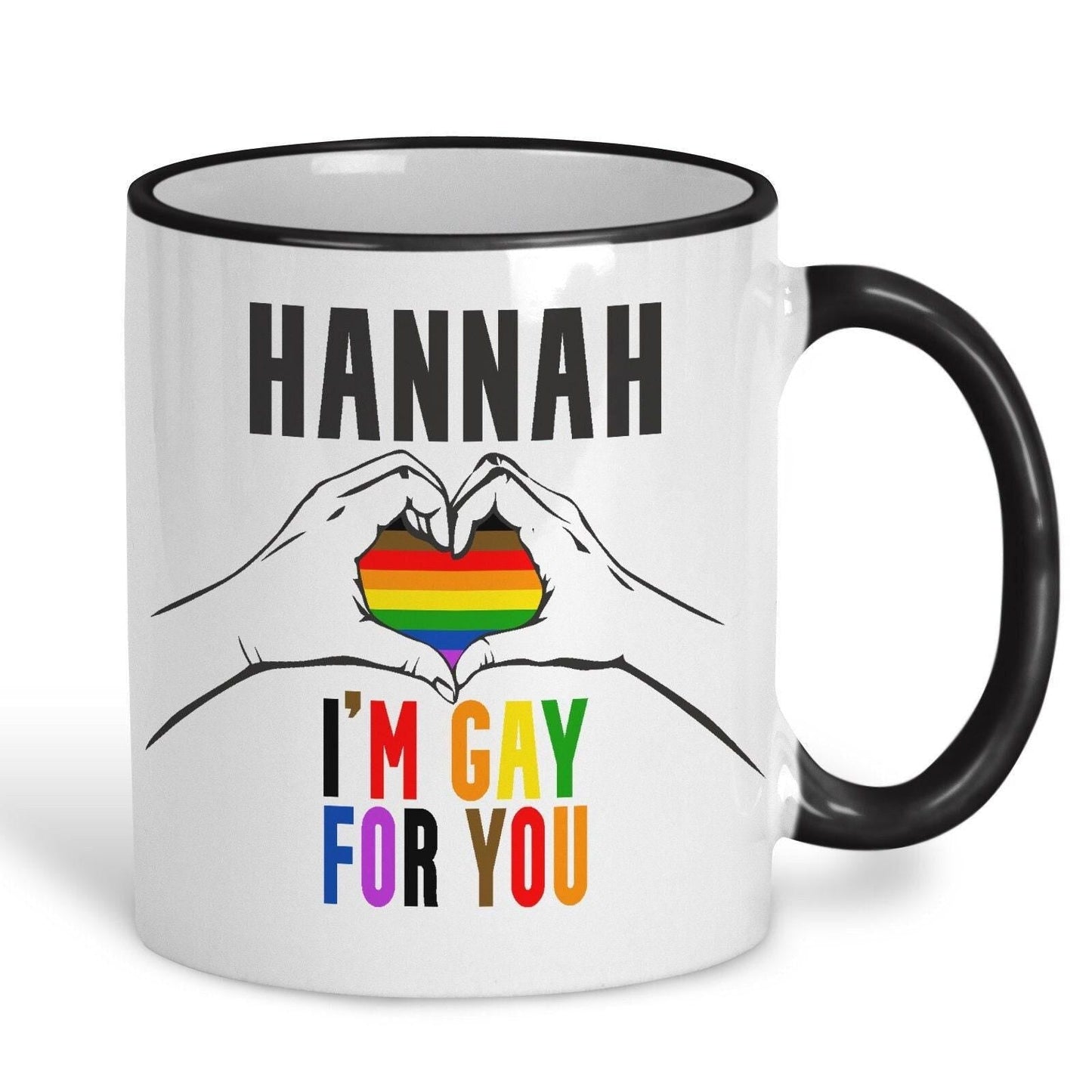 I'm Gay For You LGBTQ+ Pride Rainbow Flag Personalised Mug Valentine's Day Boyfriend Girlfriend Gift Partner Love