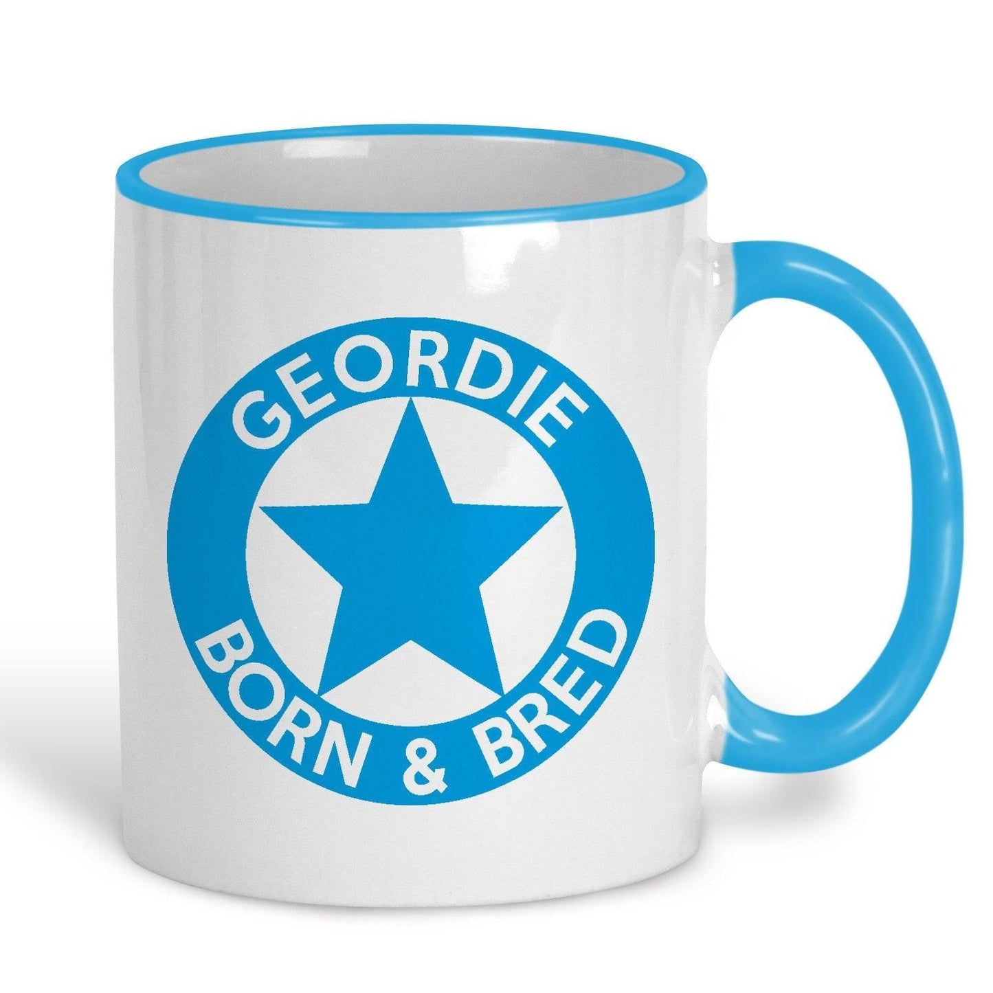 Geordie Born & Bred Star - Newcastle Geordie Dialect - Personalised Ceramic Mug