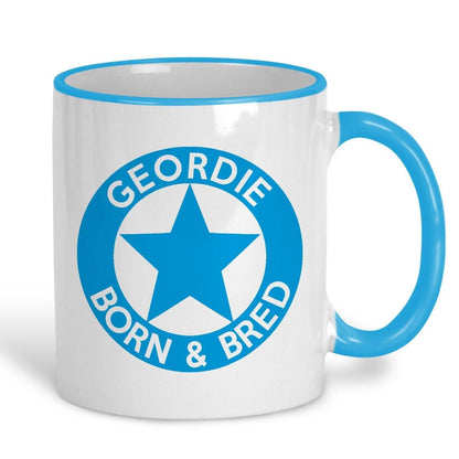 Geordie Born & Bred Star - Newcastle Geordie Dialect - Personalised Ceramic Mug