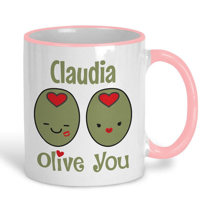 Olive You Personalised Valentine's Day Mug