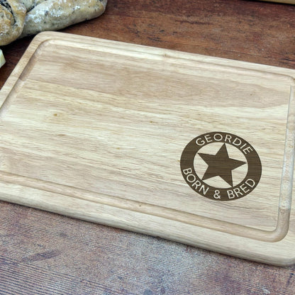 Geordie Born & Bred Star Wooden Chopping Board