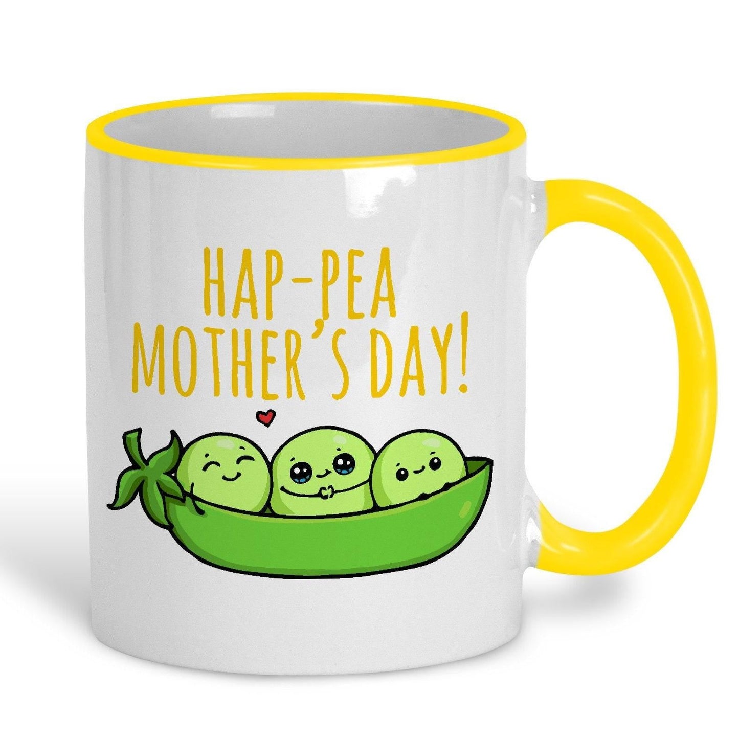 Hap-Pea Mother's Day Pun Funny Personalised Ceramic Mug