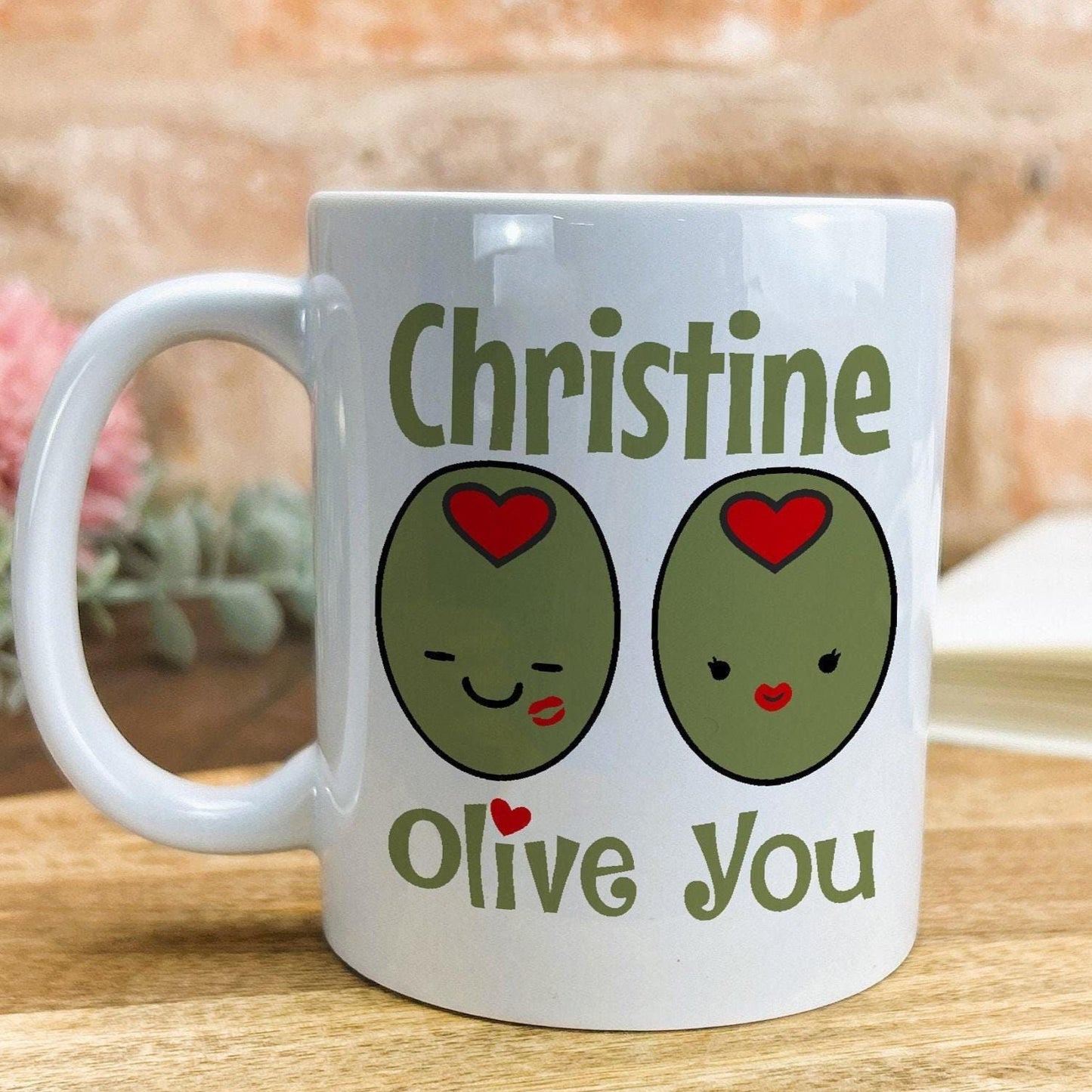 Olive You Personalised Valentine's Day Mug