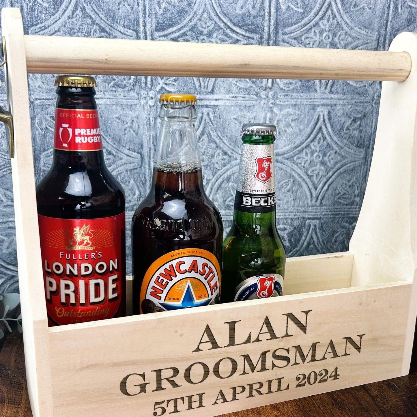 Best Man Beer Carrier - Personalised Ask Gift - Wedding Groom - Groomsman - Usher - Ring Bearer