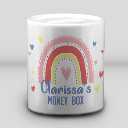 Rainbow Ceramic Money Box - Personalised Gift