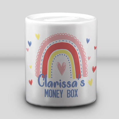 Rainbow Ceramic Money Box - Personalised Gift
