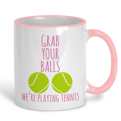 Grab Your Balls Tennis Personalised Sport Mug