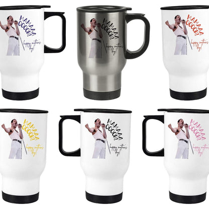 Freddie Mercury Mama Ooh Queen Mother's Day Travel Mug Personalised Gift