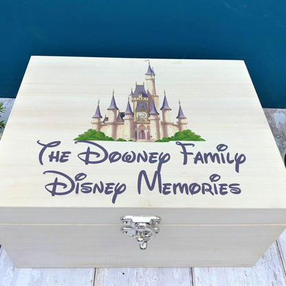 Disney Castle Disneyland Disneyworld Personalised Memory Box