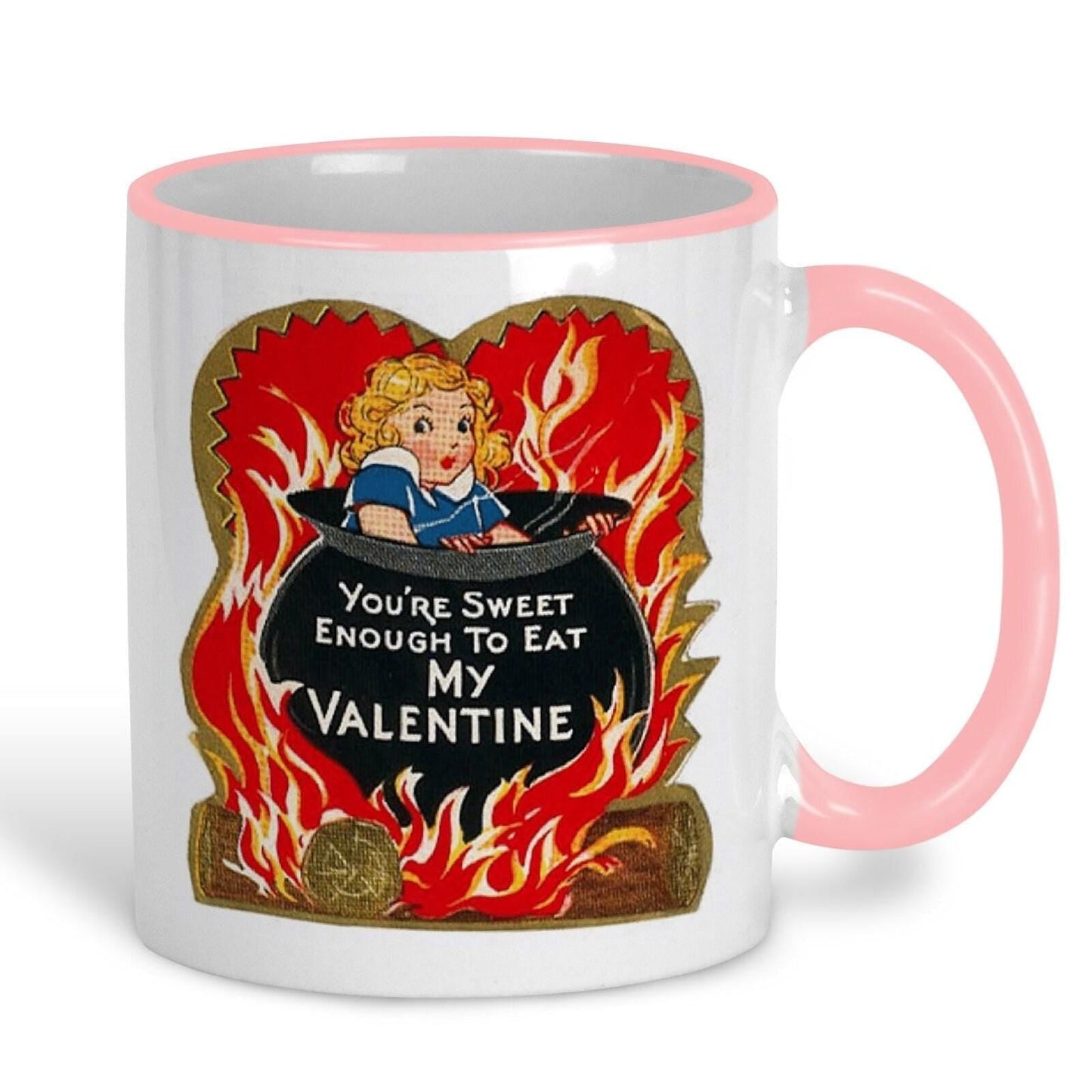 Sweet Enough To Eat Valentine's Day Mug Retro Design
