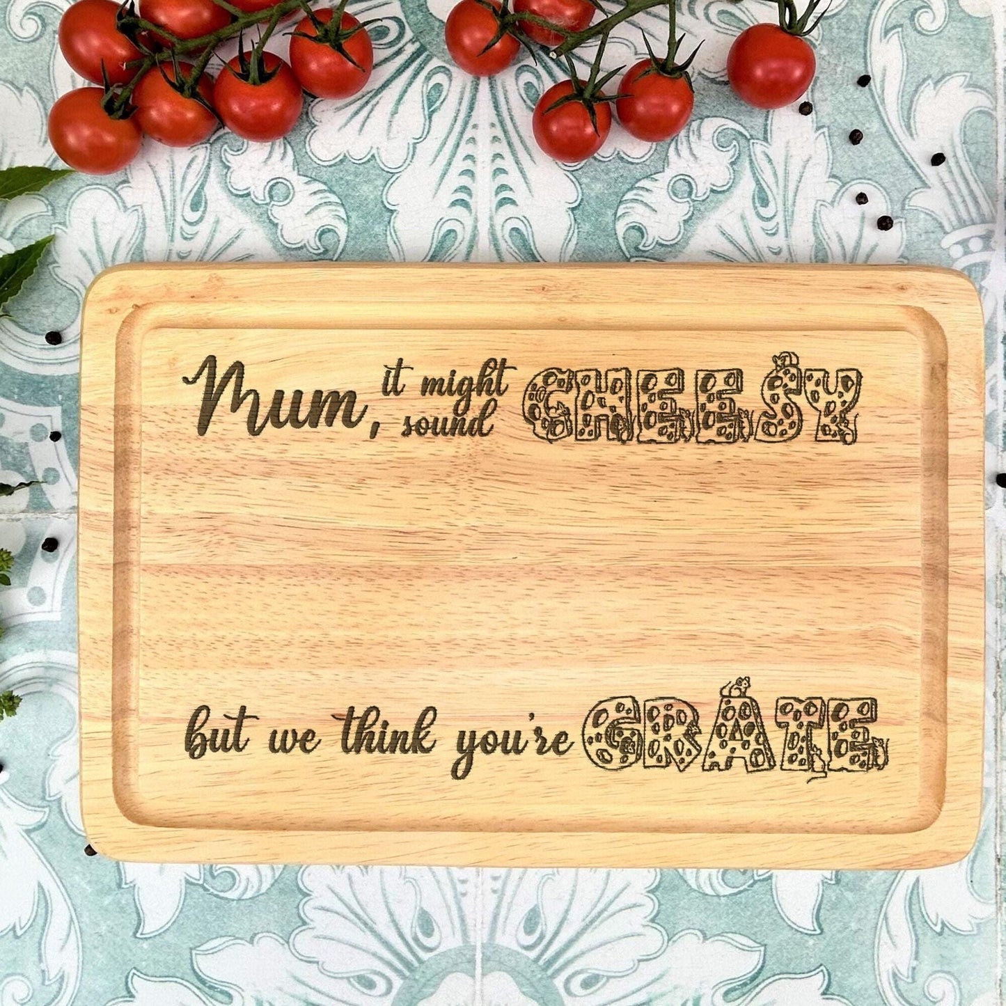 We Think You're Grate Cheese & Charcuterie Board - Personalised Mother's / Father's Day Gift
